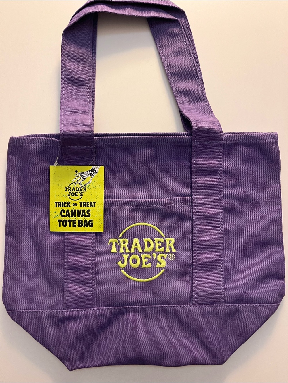 Trader Joe's Purple Canvas Tote Bag